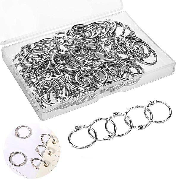 FELIXLEO Klammerrolle Buchringe, 120 Stück Ringbinder, günstig online kaufen