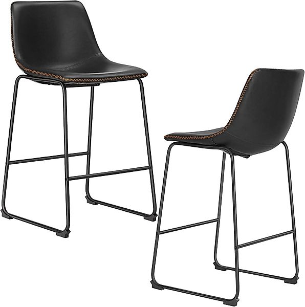 DUMOS Barhocker Barstuhl mit Sitzkissen leder günstig online kaufen