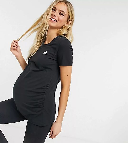 adidas Training – Umstandsmode – T-Shirt in Schwarz günstig online kaufen