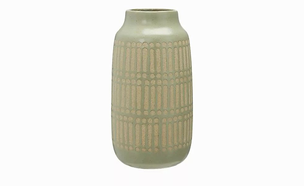 Vase ¦ grün ¦ Steinzeug ¦ Maße (cm): H: 23,3  Ø: 12.8 Accessoires > Vasen - günstig online kaufen