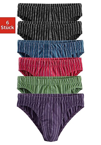 le jogger Slip, (Packung, 6 St.), mit garngefärbten Streifen günstig online kaufen