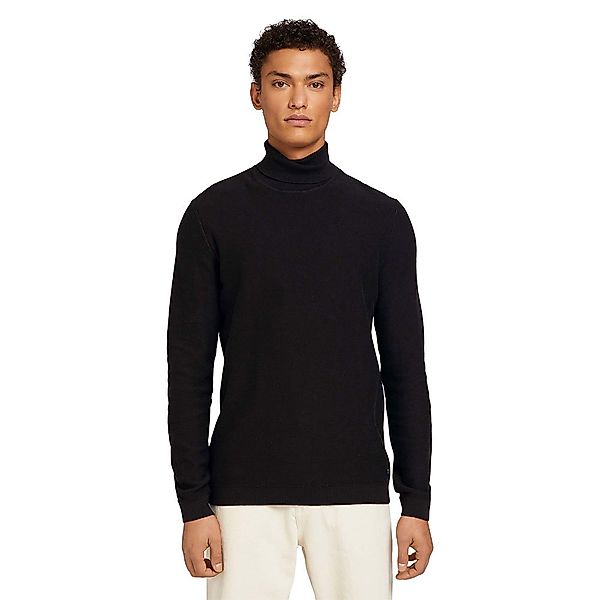 Tom Tailor Fine Structured Rollkragen Sweater M Light Stone Grey Melange günstig online kaufen