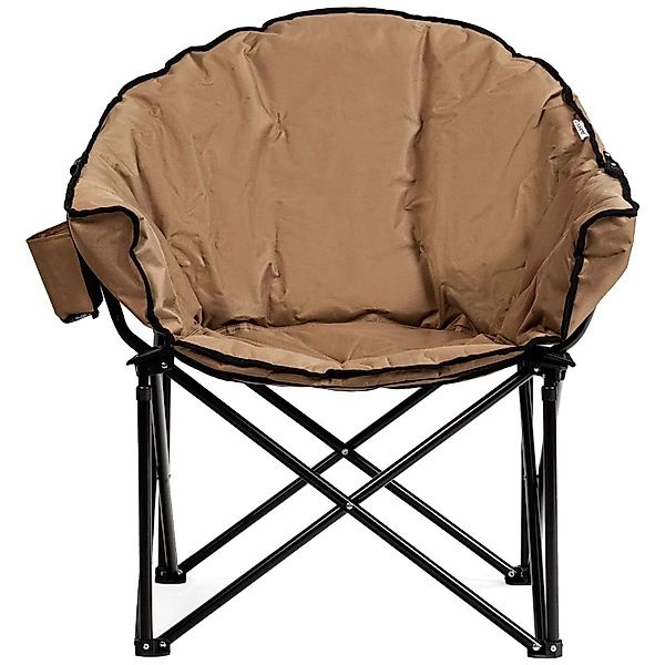 Costway Übergroßer Campingstuhl Faltbar Campingsofa Braun günstig online kaufen