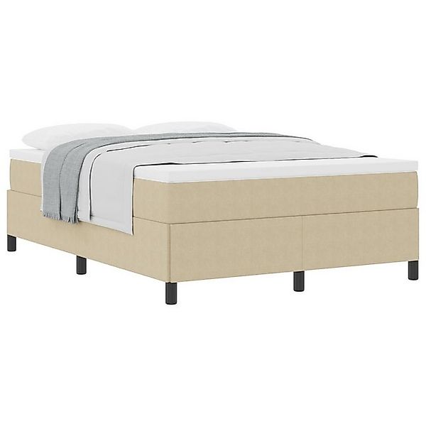 vidaXL Bett Bettgestell Lichtgrün Grau 140x190 cm Cordstoff (1-tlg) günstig online kaufen