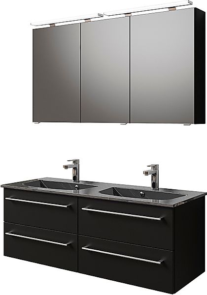 Saphir Badmöbel-Set "Serie 6025 2-teilig Mineralmarmor-Waschtisch mit LED-S günstig online kaufen