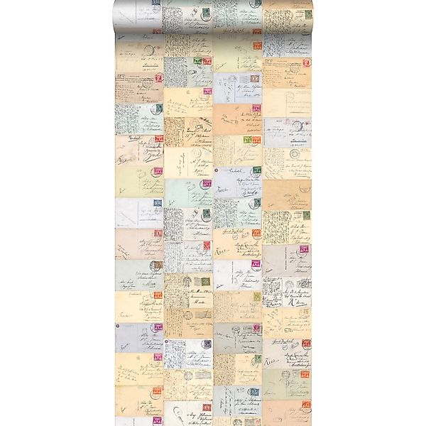 ESTAhome XXL-Vliestapete Postkarten Mehrfarbig 50 x 900 cm günstig online kaufen
