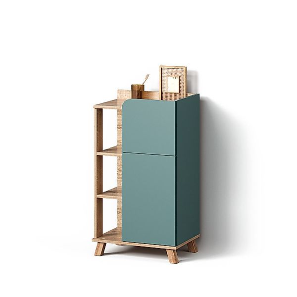 Livinity® Midischrank Marano, Blau-Grau/Sonoma, 50 x günstig online kaufen