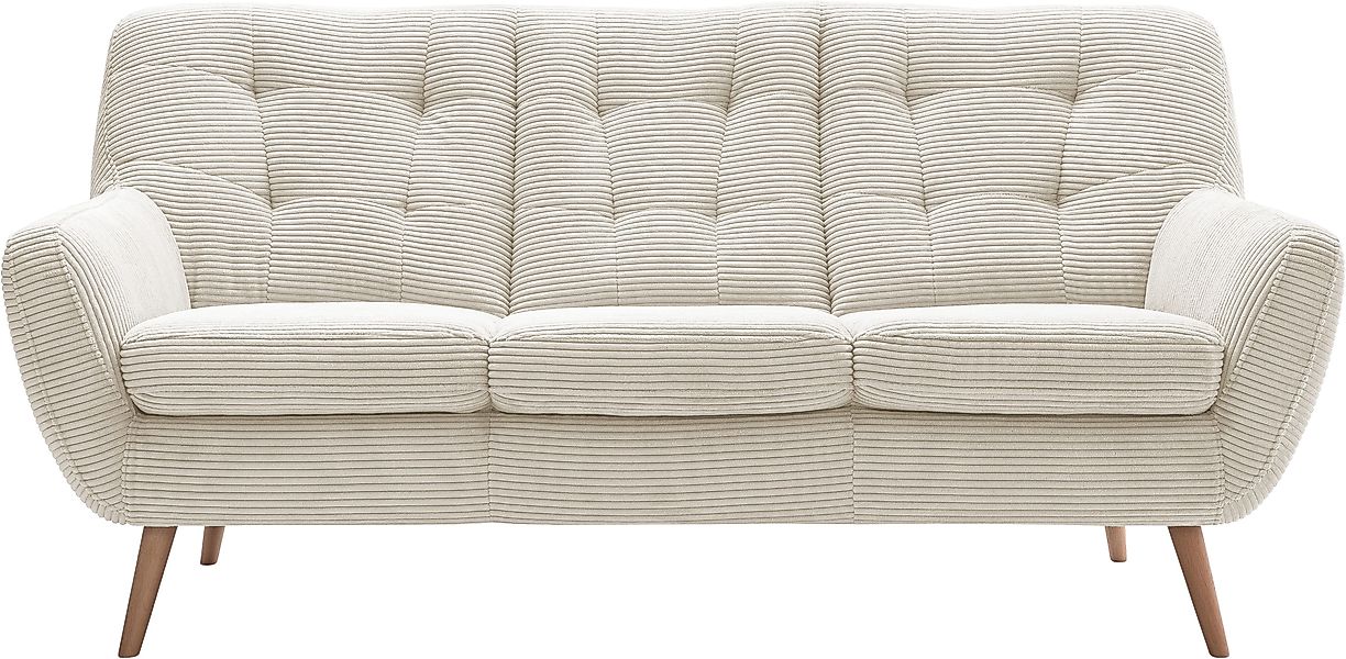 exxpo - sofa fashion 3-Sitzer "Scandi, bequem, aufwendige Rückenpolsterung günstig online kaufen