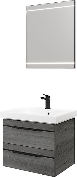 Saphir Badmöbel-Set »Balto 2-teilig Mineralmarmor-Waschtisch mit LED-Spiege günstig online kaufen