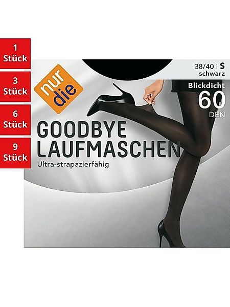 Nur Die Feinstrumpfhose Goodbye Laufmaschen 60 DEN Damen (1er/3er/6er/9er P günstig online kaufen