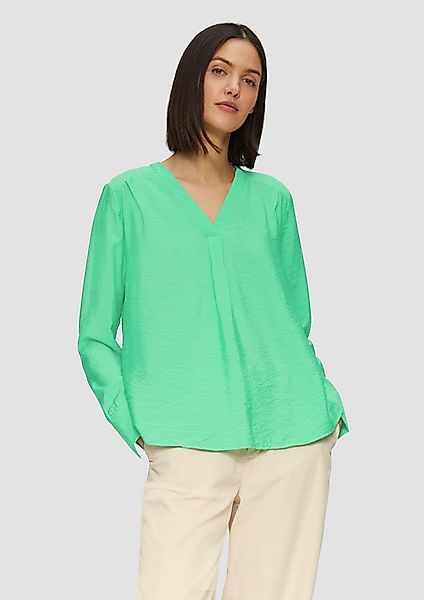 s.Oliver Langarmbluse Bluse Strukturierte Bluse mit V-Ausschnitt günstig online kaufen