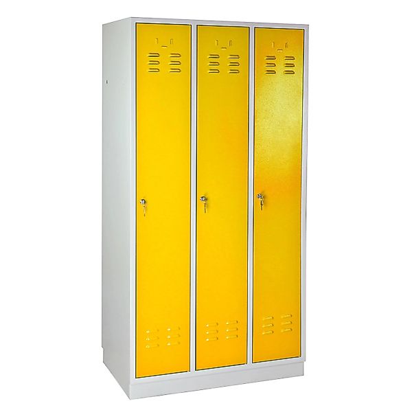PROREGAL Garderobenschrank Ermine mit 3 Türen HxBxT 178 x 89 x 50 cm Lichtg günstig online kaufen