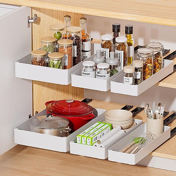 GarveeMore Küchenorganizer-Set 1/3pc Küche Ausziehschrank Organizer, günstig online kaufen