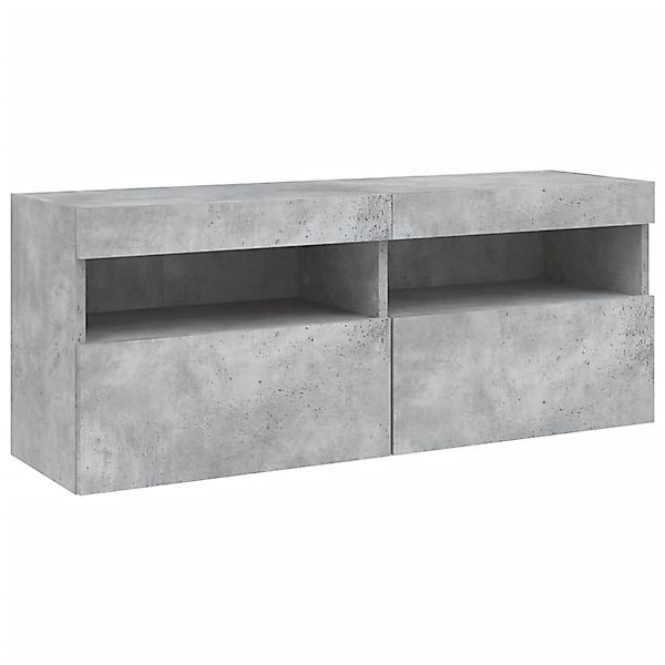 VidaXL TV-Wandschrank mit LED-Leuchten Betongrau 100x30x40 cm günstig online kaufen