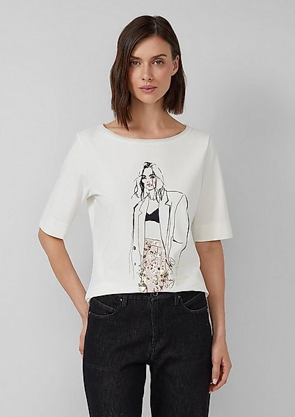 s.Oliver Kurzarmshirt T-Shirt Jersey-Shirt mit Artwork günstig online kaufen