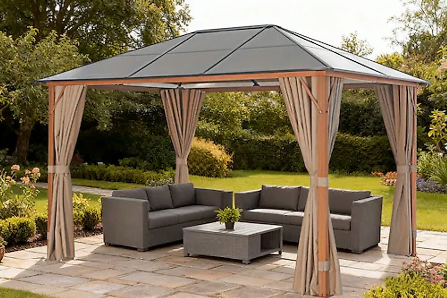 KONIFERA Pavillon »Aruba 2.0« Gestell aus Aluminium, Dach aus Polycarbonat- günstig online kaufen