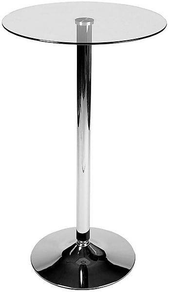 CLP Bartisch Stehtisch Rund (1er), mit Glas-Tischplatte & Metall-Gestell günstig online kaufen