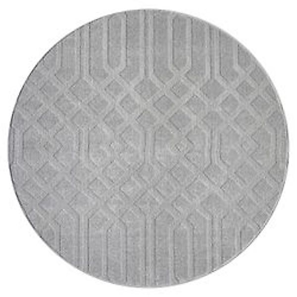 payé Teppich Esso 38 Hochflor Rund 200x200 cm Grau günstig online kaufen