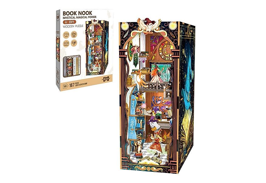 Esun 3D-Puzzle Book Nook KIT, DIY Buchstütze Bausatz mit LED-Licht für Erwa günstig online kaufen