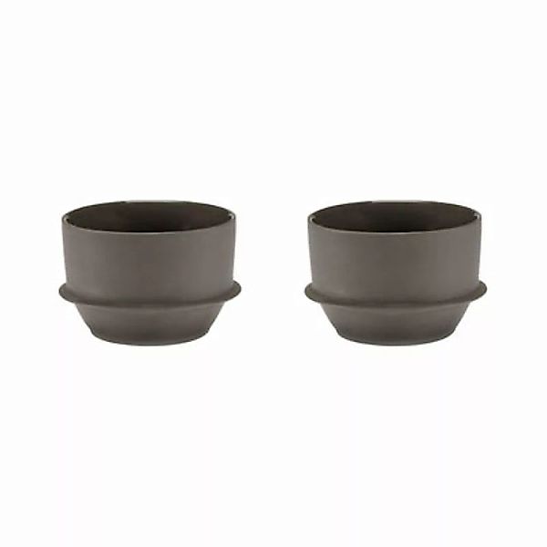 Kaffeetasse Dune keramik braun / By Kelly Wearstler - 2er-Set - Ø 9 x H 6 c günstig online kaufen