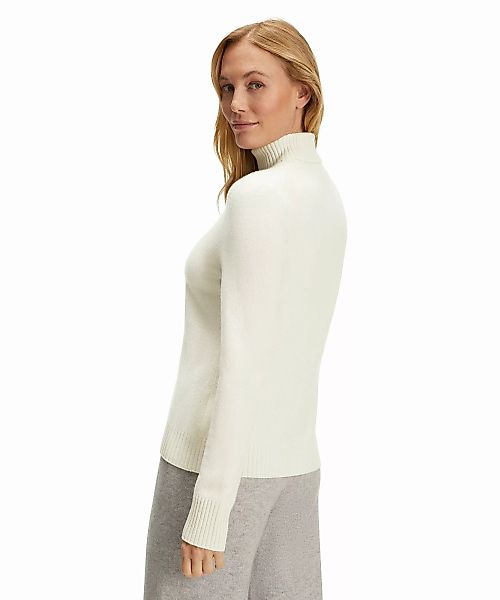 FALKE Damen Pullover Rollkragen, L, Weiß, Uni, Kaschmir, 64174-204004 günstig online kaufen