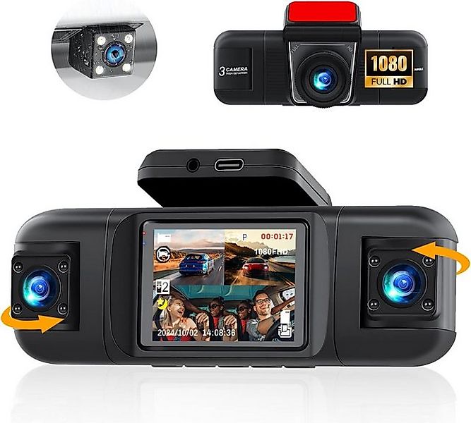 Hikity 4-Kanal Full HD Auto-Kamera Nachtsicht + Parkassist 24h Schutz Dashc günstig online kaufen