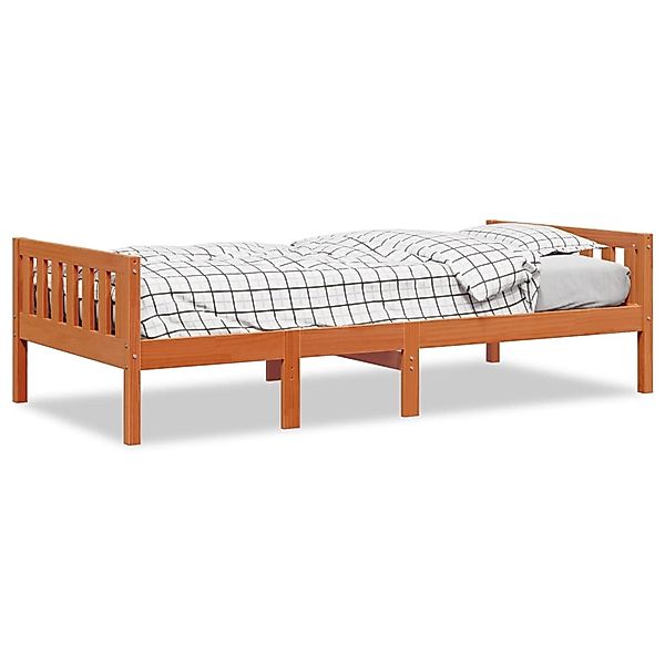 vidaXL Kinderbett ohne Matratze Wachsbraun 75x190 cm Massivholz Kiefer 8550 günstig online kaufen