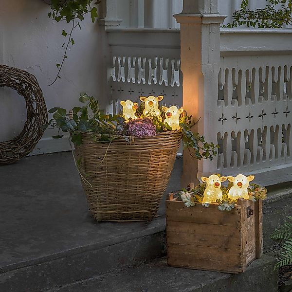 KONSTSMIDE LED-Lichterkette Schwein, 40-flammig, LED Acryl Schweine 5-er Se günstig online kaufen