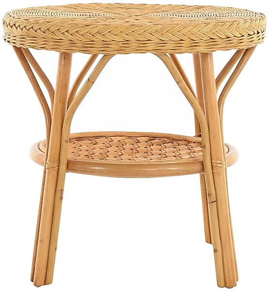 Krines Home Wohnzimmertisch Rattan Beistelltisch Rund günstig online kaufen