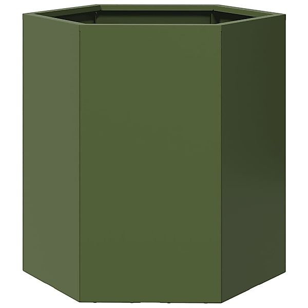 vidaXL Blumentopf Pflanzkübel Olivgrün Sechseckig 46x40x45 günstig online kaufen