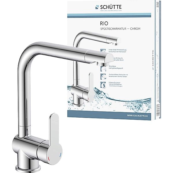 Schütte Spültischarmatur Rio Wasserhahn mit Energiesparfunktion, günstig online kaufen