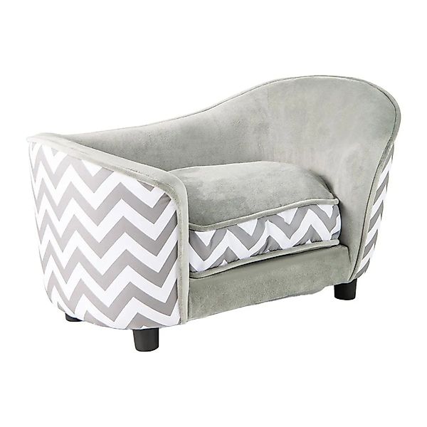 Costway Katzenbett Haustiersofa für Kleine Hunde Katzen Grau & Weiß günstig online kaufen