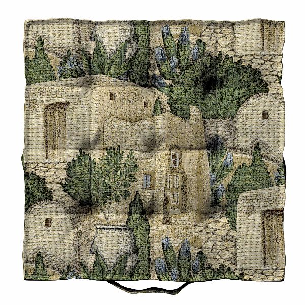 Sitzkissen Jacob mit Handgriff, beige-grün, 40 x 40 x 6 cm, Intenso Premium günstig online kaufen