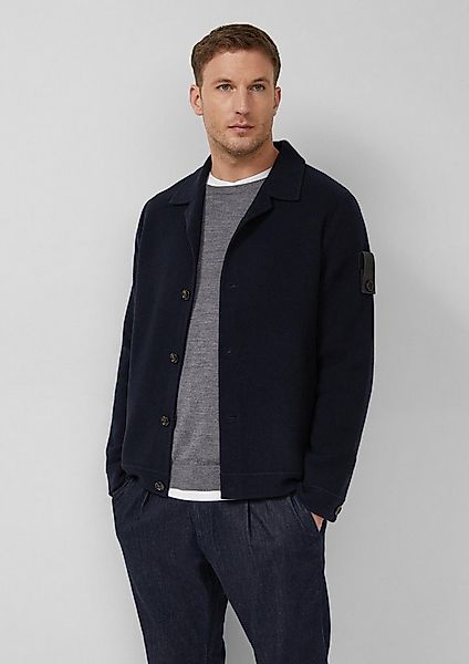 s.Oliver Hemdjacke Outdoor-Jacke Softes Overshirt mit Wolle und Label-Patch günstig online kaufen