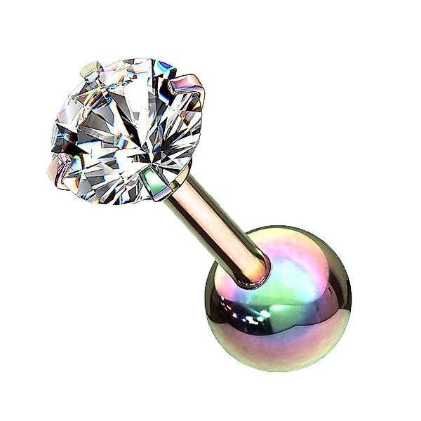 Taffstyle Piercing-Set Tragus Chirurgenstahl mit runden Zirkonia Schwarz 1, günstig online kaufen