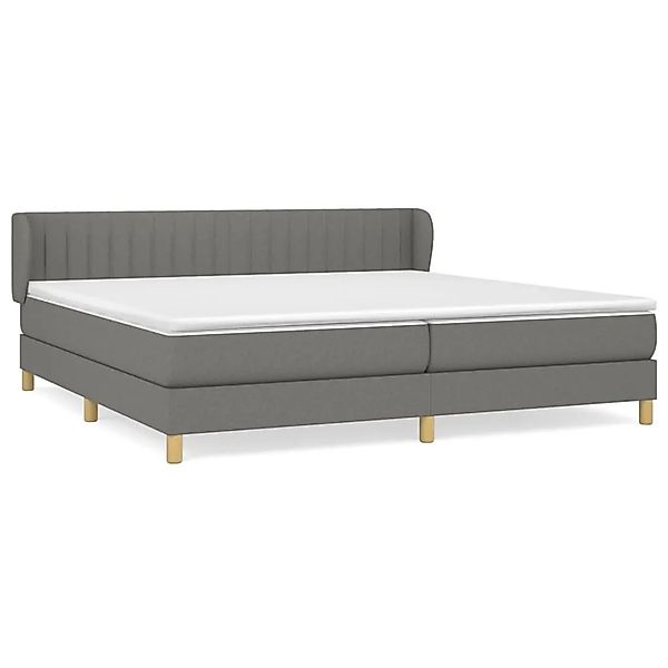 vidaXL Boxspringbett mit Matratze Dunkelgrau 200x200 cm Stoff1389881 günstig online kaufen