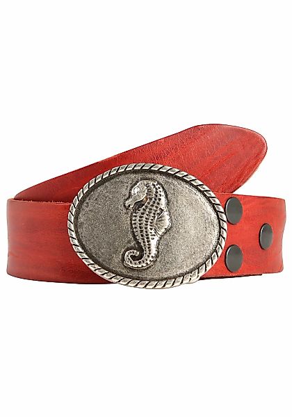 RETTUNGSRING by showroom 019 Ledergürtel Schließe "Seepferd Oval Silber Mit günstig online kaufen