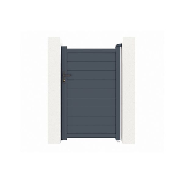 Casanoov Gartentür 1M Eiger H 160Cm & 2 Alu Pfosten H 190Cm Grau günstig online kaufen