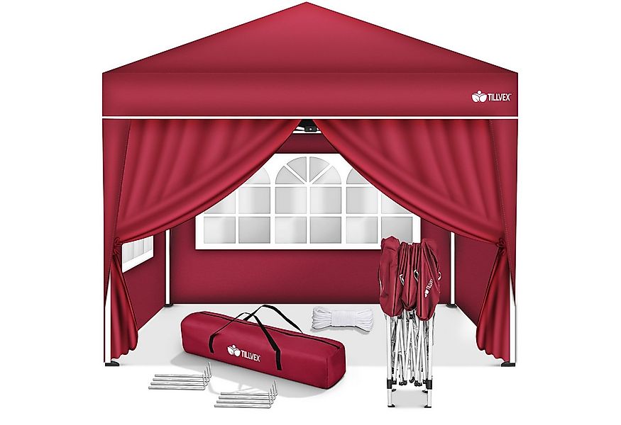 tillvex Pavillon 3x3m Wasserdicht Gartenzelt Faltpavillon Partyzelt, (3x3m günstig online kaufen