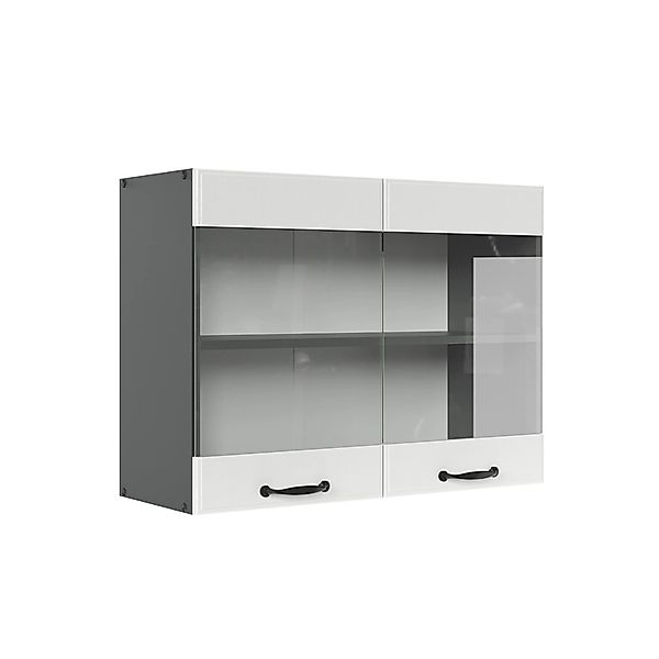 Vicco Küchenglasschrank R-Line Glashängeschrank Weiß Landhaus/Anthrazit 80 günstig online kaufen