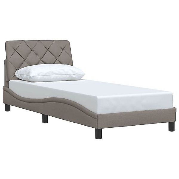 vidaXL Bett Bettgestell ohne Matratze Taupe 80x200 cm Stoff günstig online kaufen