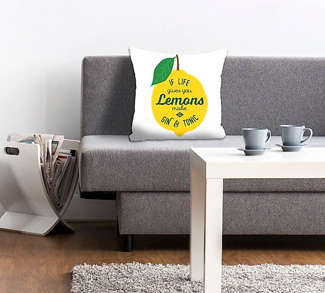 queence Dekokissen "Lemons" mit einer Zitrone günstig online kaufen