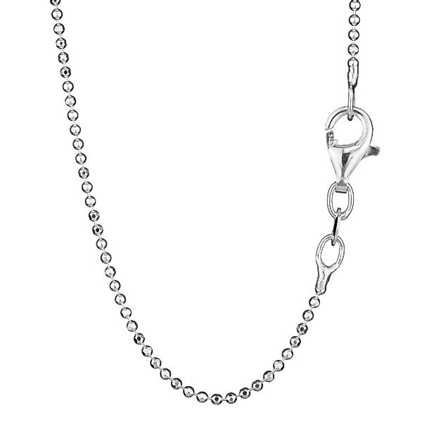 NKlaus Silberkette Collier 60cm Kugelkette diamantiert günstig online kaufen