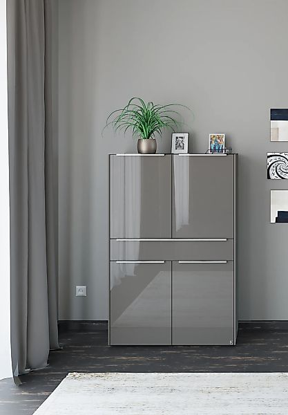 set one by Musterring Highboard "Reno" 1 Stk. tlg. Mit Gleitern und in vers günstig online kaufen