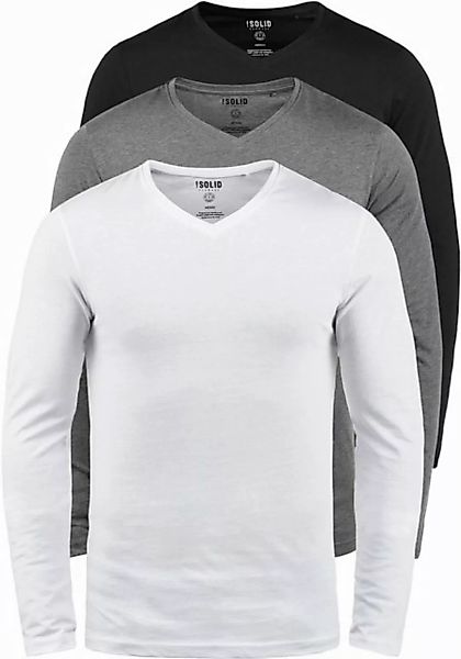 !Solid Langarmshirt SDBasil Langarmshirts im 3er-Pack günstig online kaufen