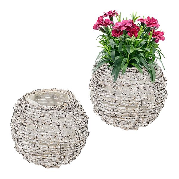 relaxdays Blumentopf Runder Blumentopf im 2er günstig online kaufen