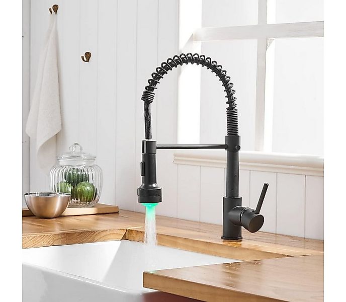 Topcony Waschtischarmatur Küchenarmatur Ausziehbar Brause Touch Sensor Küch günstig online kaufen