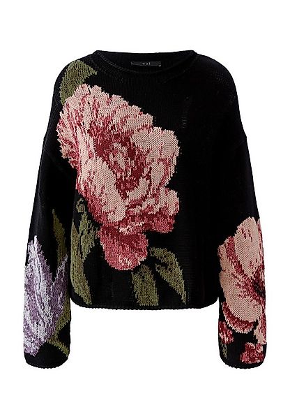 Oui Rundhalspullover in reiner Baumwolle in reiner Baumwolle günstig online kaufen