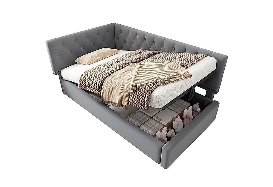 MC Star Polsterbett Tagesbett Daybett 90x200cm, Schlafsofa mit hydraulische günstig online kaufen