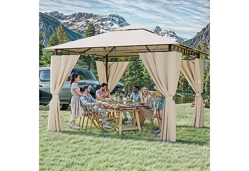 HOMALL Pavillon Winterfest und Wasserdicht, Patio Pavillons für 4-8 Persone günstig online kaufen
